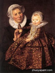 Catharina Hooft with her Nurse