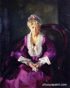 Mrs. T. in Wine Silk