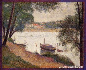 The Seine at La Grande Jatte in the Spring