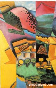 landscape at Ceret sunset