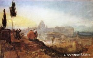 Rome-St. Peter&acute;s from the Villa Barberini