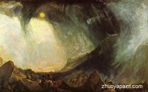 Snow Storm-Hannibal and His Army Crossing the Alps