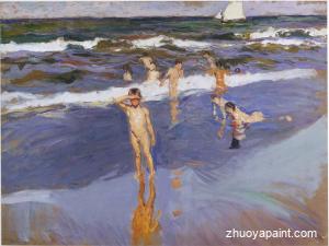 Children in the Sea, Valencia Beach