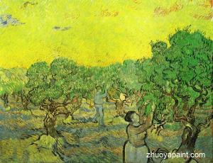Olive Grove with Picking Figures