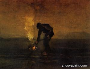 Peasant Burning Weeds