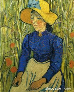 Peasant Girl with Yellow Straw Hat