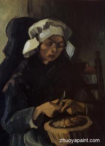 Peasant Woman Peeling Potatoes