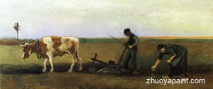 Ploughman with Woman Planting Potatoes
