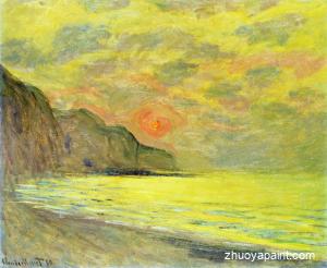 Sunset, Foggy Weather, Pourville