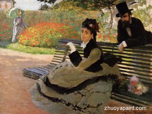 The Bench (also known as Camille Monet on a Garden Bench)
