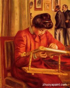 Christine Lerolle Embroidering