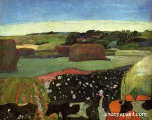 Haystacks in Britanny (also known as The Potato Field)