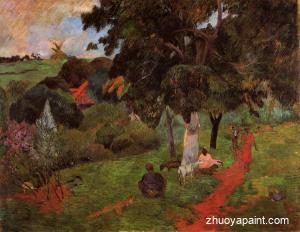 Martinique Landscape (also known as Comings and Goings)