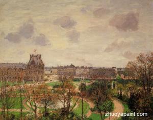Garden of the Louvre-Morning, Grey Weather