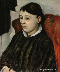 Madame Cezanne in a Striped Robe