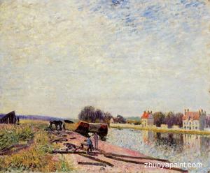Barges on the Loing, Saint-Mammes