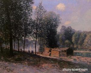 Cabins by the River Loing, Morning