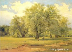 Willows alight a sun