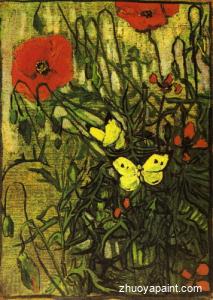 Poppies and Buttreflies