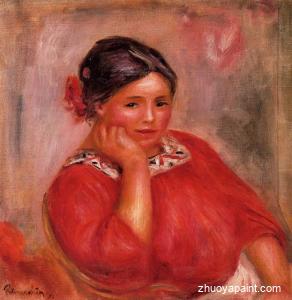 Gabrielle in a Red Blouse