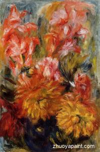 Gladiolas in a Blue Vase