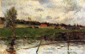 Riverside (also known as Breton Landscape)