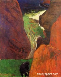 Seascape with Cow on the Edge of a Cliff