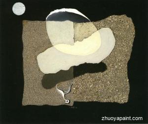 Big Thumb. Beach. Moon and Decaying Bird