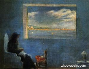 Portrait of Grandmother Ana Sewing