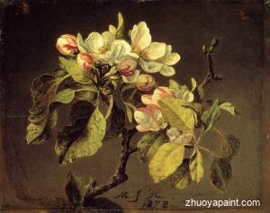 A Branch of Apple Blossoms and Buds