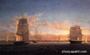 Boston Harbor at Sunser