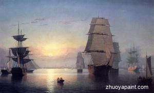 Boston Harbor at Sunser