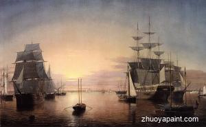 Boston Harbor at Sunset