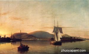 Camden Mountains from the South Entrance to the Harbor