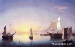 Gloucester Harbor at Sunset