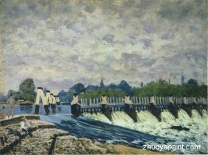 Molesey Weir at Hampton Court - Morning