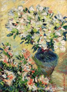 White Azaleas in a Pot