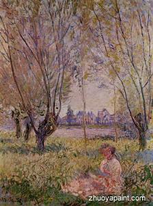 Woman Sitting under the Willows