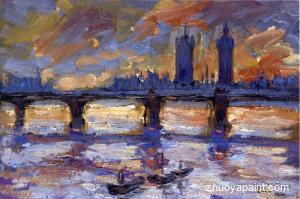 London, the Thames, Evening