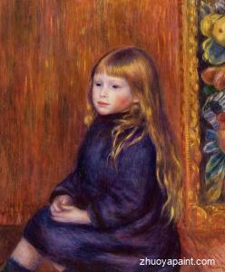 Seated Child in a Blue Dress