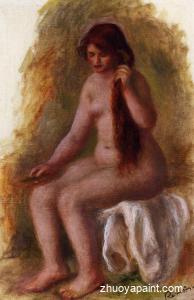 Seated Nude Combing Her Hair