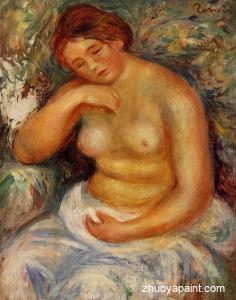 Seated Nude with a Bouquet