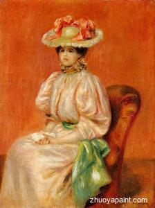 Seated Woman with Green Sash