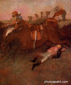 Scene from the Steeplechase-the Fallen Jockey