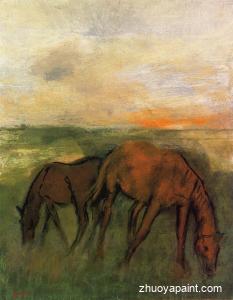 Two Horses in a Pasture