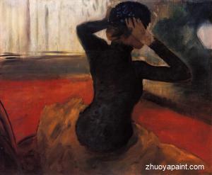 Woman Trying on a Hat