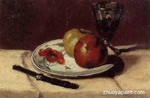 Still Life - Apples and a Glass