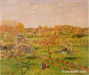 Morning, Flowering Apple Trees, Eragny