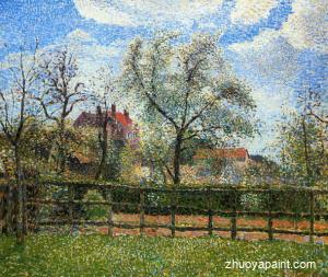 Pear Tress in Bloom, Eragny, Morning