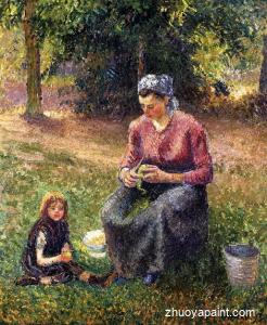 Peasant Woman and Child, Eragny